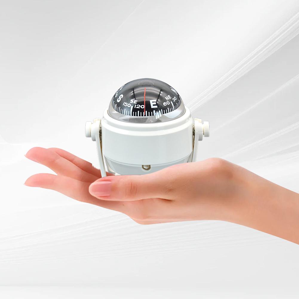 Ball Shaped Vehicle Navigation Car Compass with Dial Sea Pivoting Marine Boat Compass Splashproof Sea Marine Electronic Compass