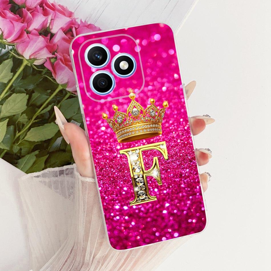 Для Honor X8d 2026 Модный чехол для телефона с буквой-короной Для Honor X8D 4G Мягкие силиконовые ТПУ чехлы