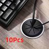 10Pcs Flexible Outlet Desk Cord Grommet Threading Box Cable Passing Box  Computer Desk
