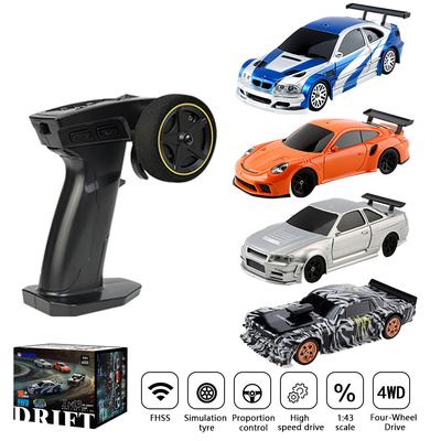 1/43 Мини гоночные машины RC Car 2.4G 4WD Внедорожный радиоуправляемый дрифт высокоскоростной автомобиль Модель игрушки для мальчиков Мини подарки