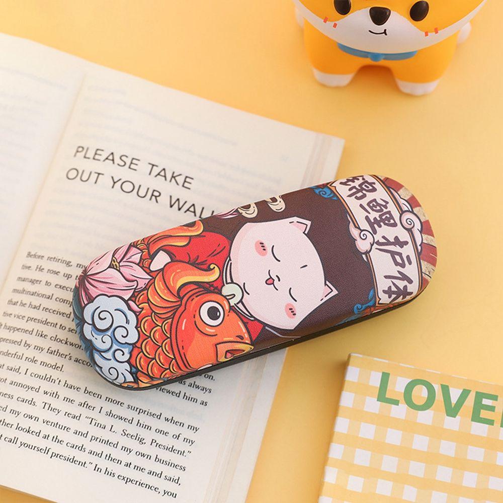 Leather Women Cartoon Eyewear Bag Spectacle Case Glasses Box Reading Glasses Case Eyeglass Hard Box