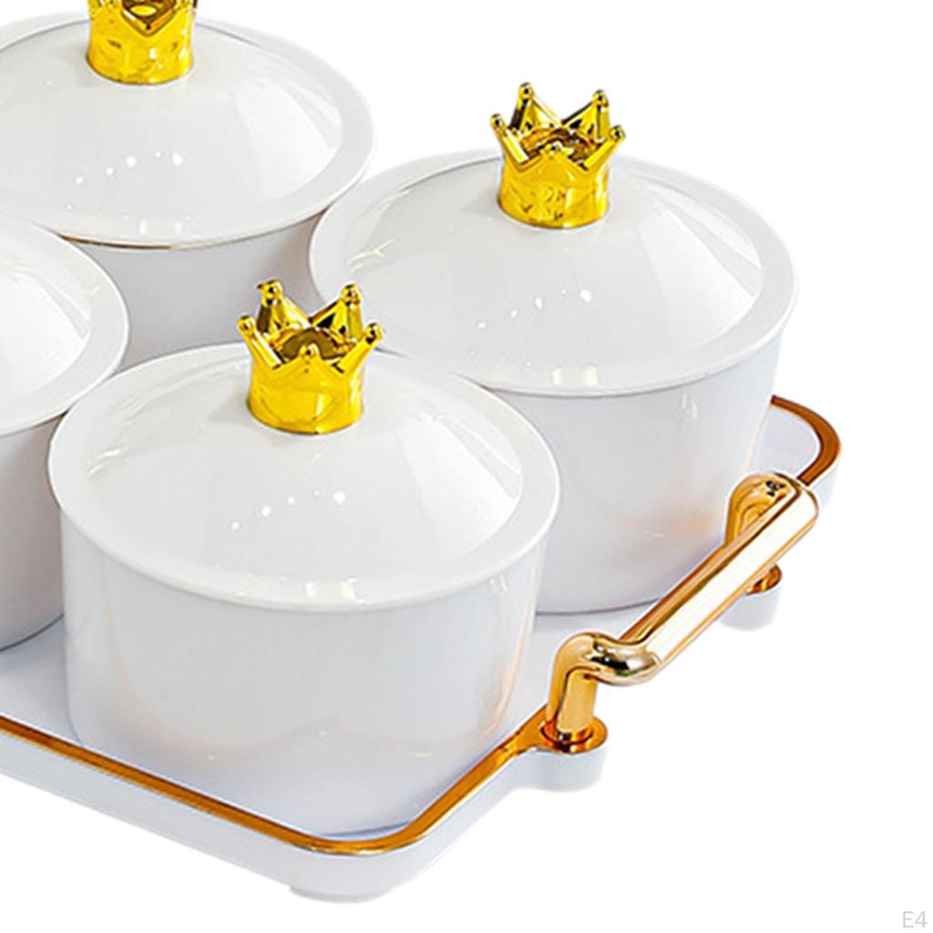 Dried Fruit Plate Appetizer Serving Tray Luxury Divided Platter Condiment for Living