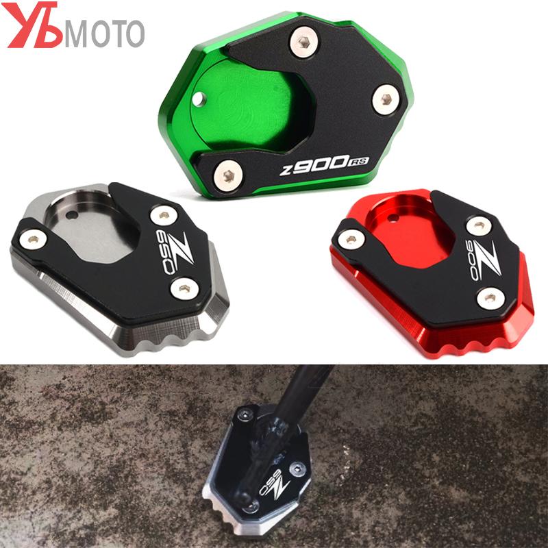 Motorcycle Side Stand Extension Kickstand Enlarged Plate For Kawasaki Z 650 900 Z900 RS SE Z650 Z900RS 2017-