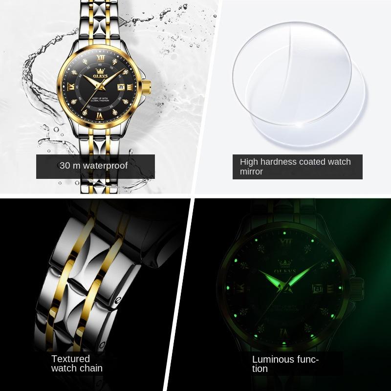 Новые лучшие женские часы, модные стерео циферблаты, кварцевые часы с одним календарем, водонепроницаемые, водонепроницаемые