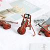 Bar Drum Microphone Miniature Violin Guitar Piano Model Saxophone Trumpet Doll Musical Instruments