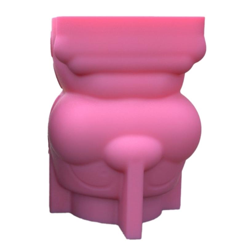 Penguin Succulent Flower Silicone Mold Concrete Candlestick Resin Mould Succulent Planter Craft Casting Tool