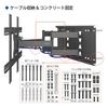 1homefurnit Wall Mount TV Bracket TV Wall Mount Bracket Compatible with inch Large Load Capacity 65kg Tilt Swivel Capable Up to VESA600x400mm Full
