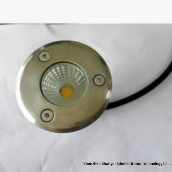 Встраиваемый грунтовый светильник из нержавеющей стали 304, диаметр 65 мм, ландшафтный светильник 3 Вт с грунтовым колышком для освещения двора.