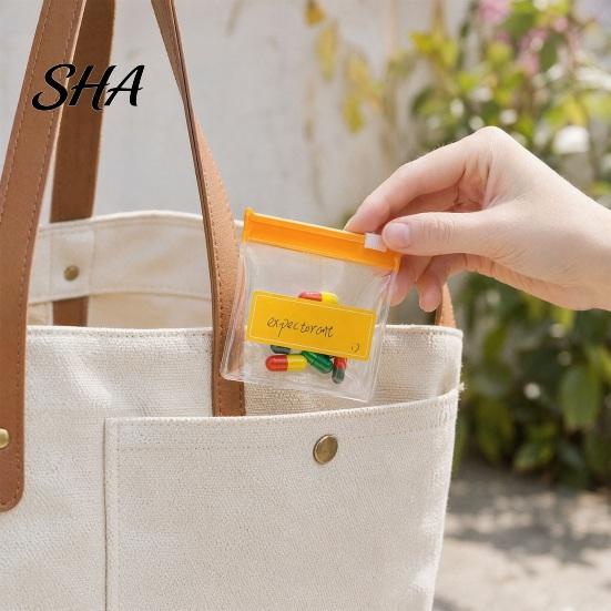 Mini Travel Pill Holder Slide Lock Medicine Bags, Compact Pouch Set, Self-sealing Zipper Reusable EVA Waterproof Storage Bag, for Small Items