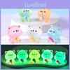 Adorable Glow-in-the-dark Fishing Bear Resin Animal Figurine Cute Desktop Decor
