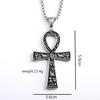 Retro Unisex Stainless Steel Ankh Cross Pendant Necklace Street Style Jewelry