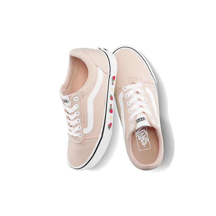 Vans Ward Принт Клубники Повседневные Низкие Кеды для Скейтбординга Женские кроссовки Персиково-Розовые VN0A3IUN57W