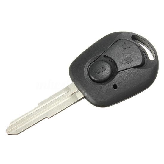 2Button Uncut Blade Remote Key Case Fob Shell for Actyon Ssangyong Kyron Rexton