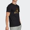 Adidas Футболка с коротким рукавом и 8-битным принтом из фольги Grfx, мужские топы, черные FN1735