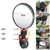 Bicycle Rearview Mirror, 360 ° Rotatable, Cycling and Viewing Mirror, Electric Vehicle Wide-angle Convex Mirror, Circular Reflector