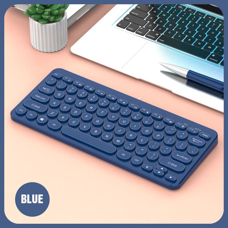 87-клавишная шоколадная мини-клавиатура нейтральная клавиатура для ноутбука K1000 USB-кабель мультимедийная клавиатура легкая тонкая бесшумная водонепроницаемая