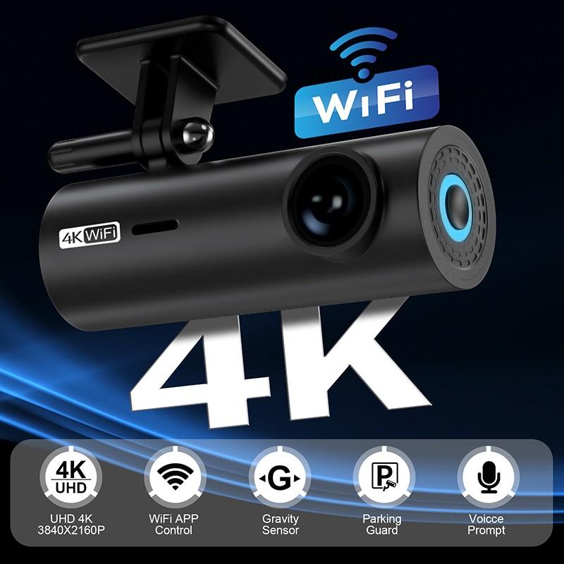 Ultra HD True 4K WiFi Driving Recorder Night Vision Dash Camera Hidden 4K Ultra-Clear Car DVR 24H Parking Monitor