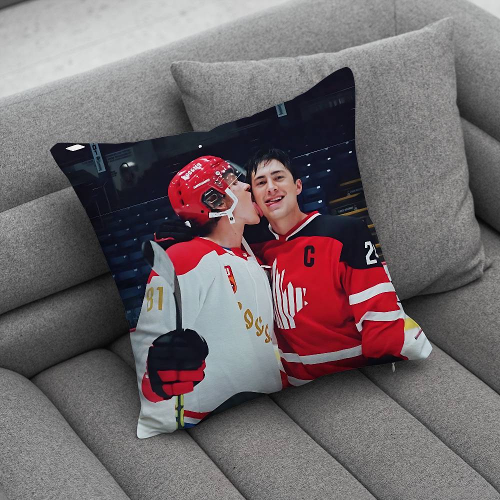 Popular TV HHeated RRivalry Pillow Case Square DoubleSided Printing Short Plush Sofa Cushion Cover Bedroom Bedside Pillow