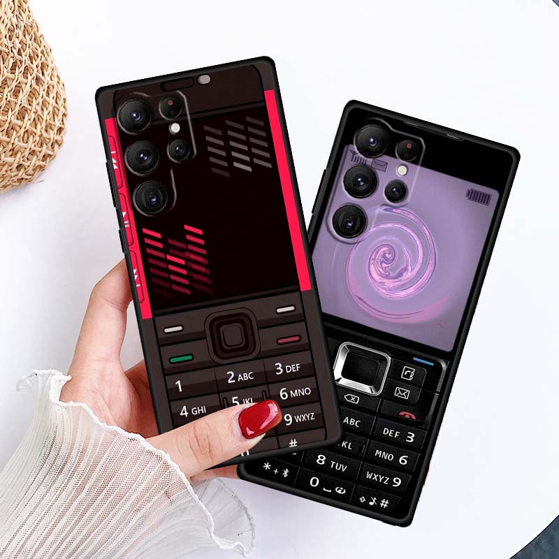 Роскошный винтажный узор с телефоном Чехол для телефона Для Samsung Galaxy S26 S25 S24 S23 S22 S21 S20 Ultra Plus FE 5G Черный Мягкий ТПУ