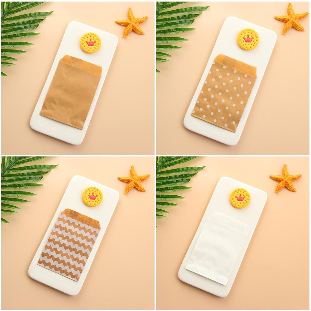 Упаковочные материалы Wave Dot Пакеты для выпечки конфет, печенья Пакет из крафт-бумаги Мешок для попкорна Упаковочный мешок