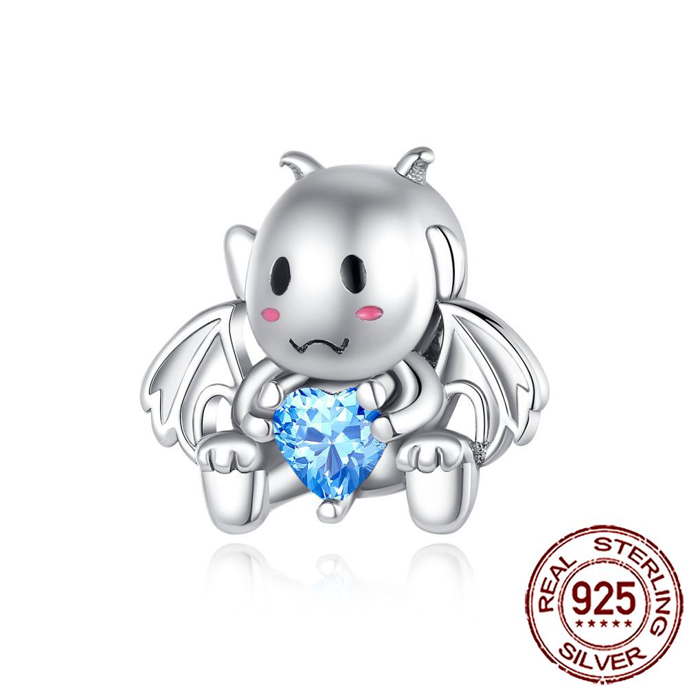 New Charms 925 Silver Cat Dog Flamingo Chameleon Axolotl Animal Beads Fit Bracelet Necklace Women DIY Jewelry
