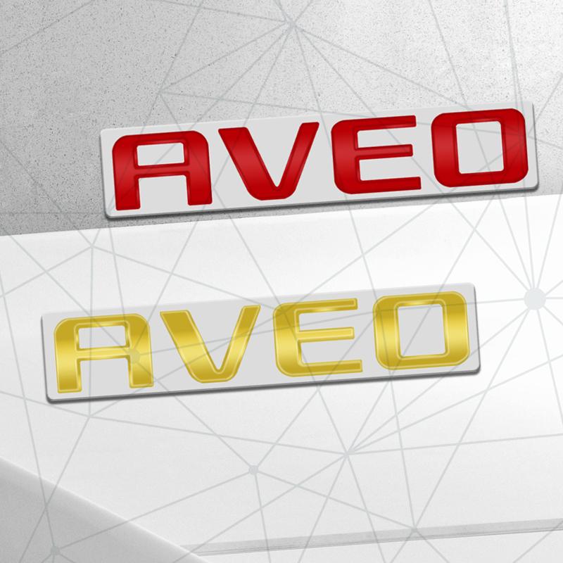 3D Auto Metal AVEO Badge Car Rear Trunk Emblem Sticker LOGO Decor For Chevrolet Cruze Spark Sail Orlando Sonic Body Styling