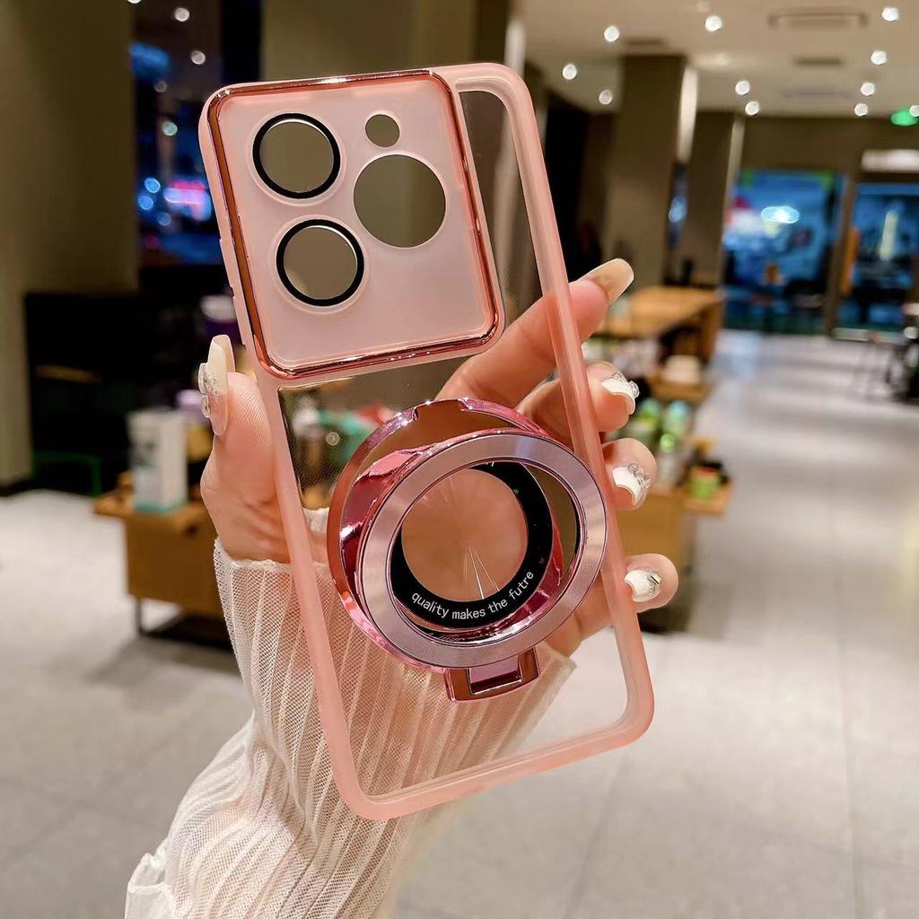 Magnetic Ring Bracket Holder Phone Case for Infinix Note 40 Pro Hot 40 40i 30i 20 Pro 12 11 10 9 Play Zero 30 Transparent Cover