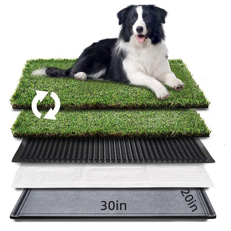 Pet Dog Grass Mat Toilet: 20x25 Inch Drainage Pellets for Designated Spot Training and Dog House Use.