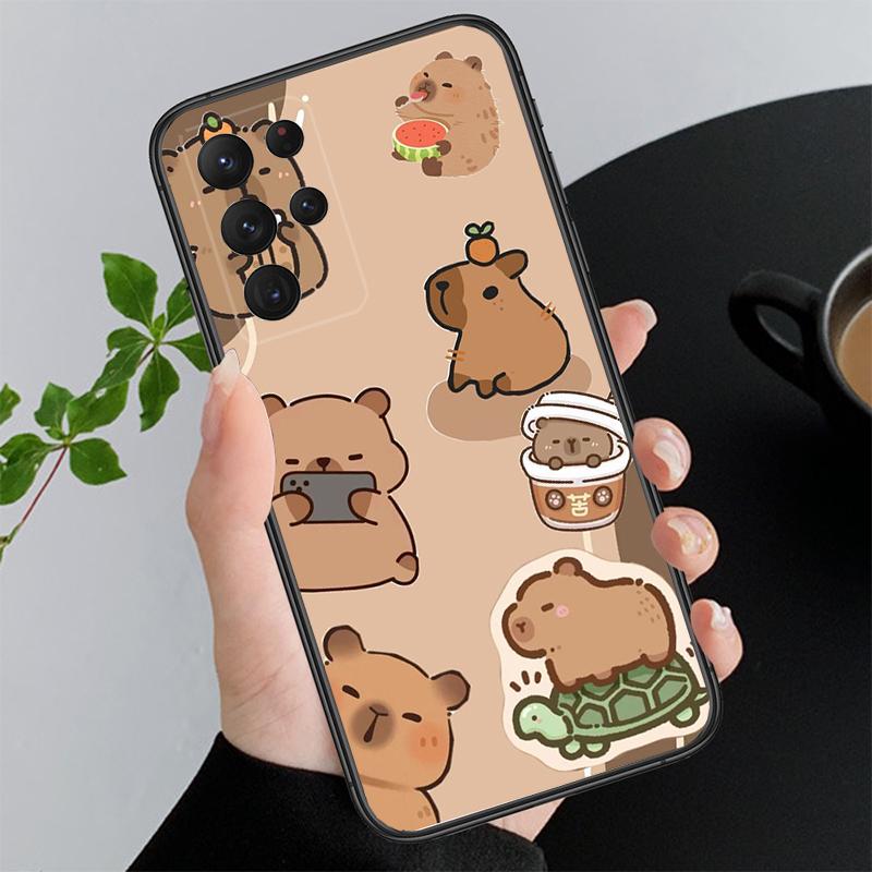 Cartoon capybara Phone Case For Samsung A55 A16 A56 A36 A35 A15 A53 A54 A33 A34 A25 A05S A52 A52S A14 A24 A26 A71