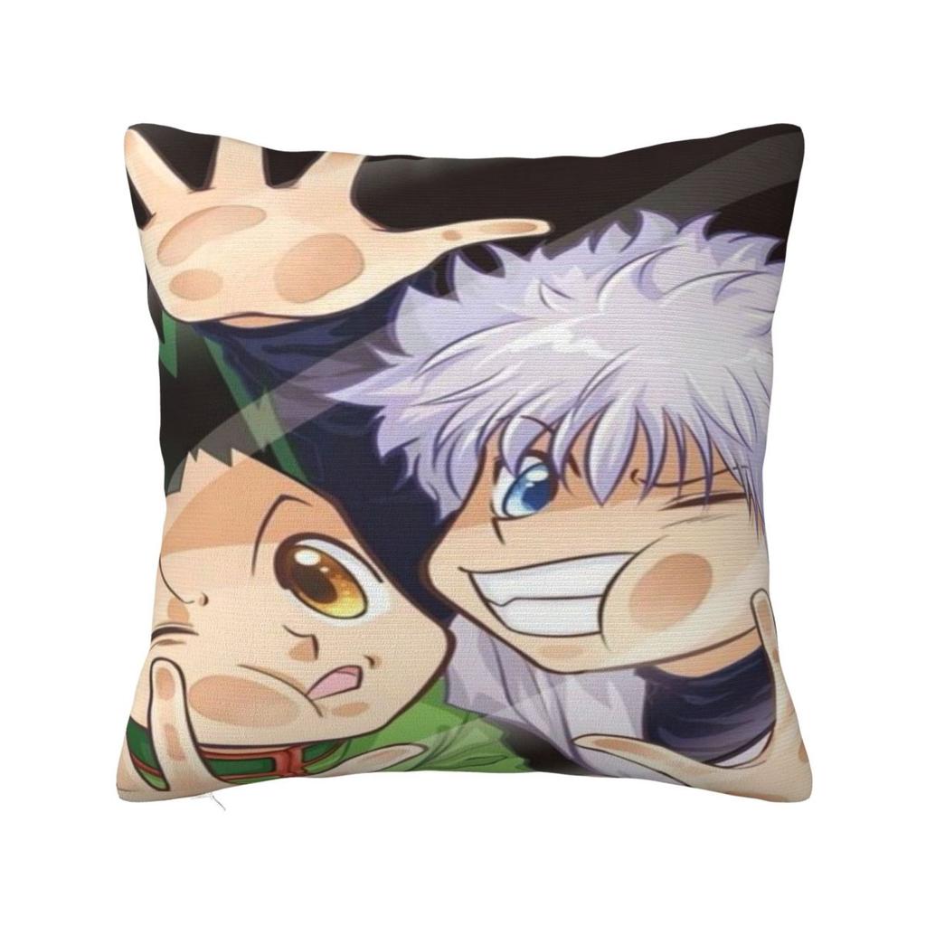 Y2K Bed Hxh Gon And Killua Hunterdecor Pillowcase Stuff Pillow Covers Zippered Multiple Sizes