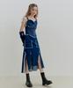 Fake Mama [Fake Mama X Dewy Dewy] Washed Cut Mermaid Denim Skirt_Deep Blue
