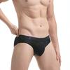 Men Briefs Thin Low Waist Breathable U Convex Solid Color Anti-septic Underwear Elastic Daily Wear Underpants Male Clothes