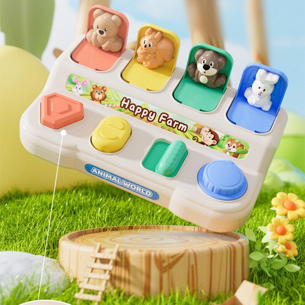 Cartoon Animals Interactive Animal Toy Box Montessori Animal Sensory Toy Children