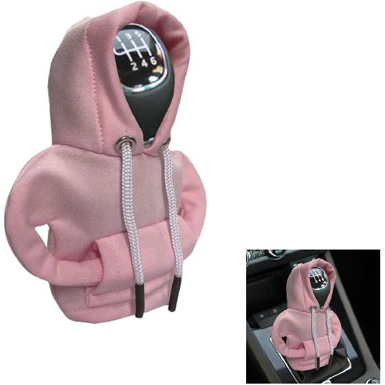 JOYCOURT Car Gear Shift Hoodie,Fashionable gear shift knob cover,Mini hoodie,Cute gadgets for car interiors,General Automotive Decorative Accessories