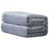 Faux Fur Blanket Solid Color Grey Flannel Fleece Blanket Adult Kids Soft Plush Warm Blanket Bed Cover for Home Office Bedspread
