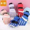 4-12 Years Old Children Winter Thickened With Cotton Winterproof Waterproof Windproof Warm Skiing Snow Gloves