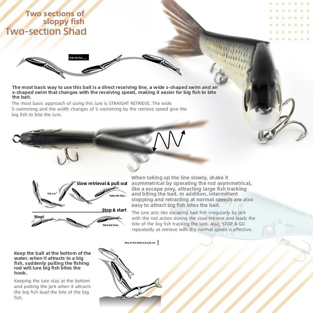 Твердые приманки Приманка для ловли окуня Глайдовая игра Свимбейт Высокоэффективная искусственная приманка Морская рыбалка