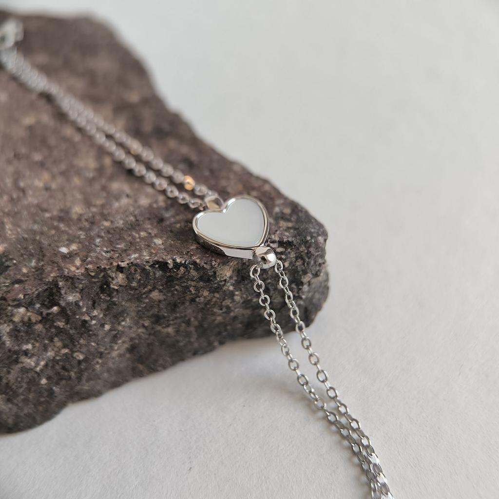 Серебряный браслет с натуральным перламутром, вес изделия 2,01 гр (2184591)