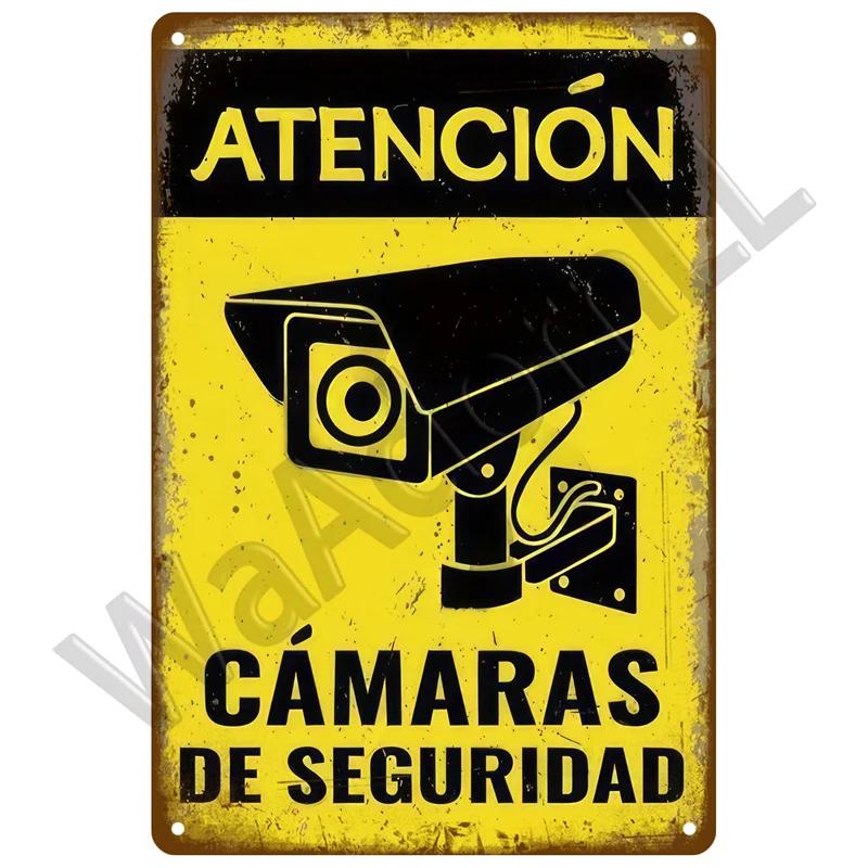 Retro Caution Metal Sign for Bar Pub Garage Vintage Russian Warning Decor for Home Walls