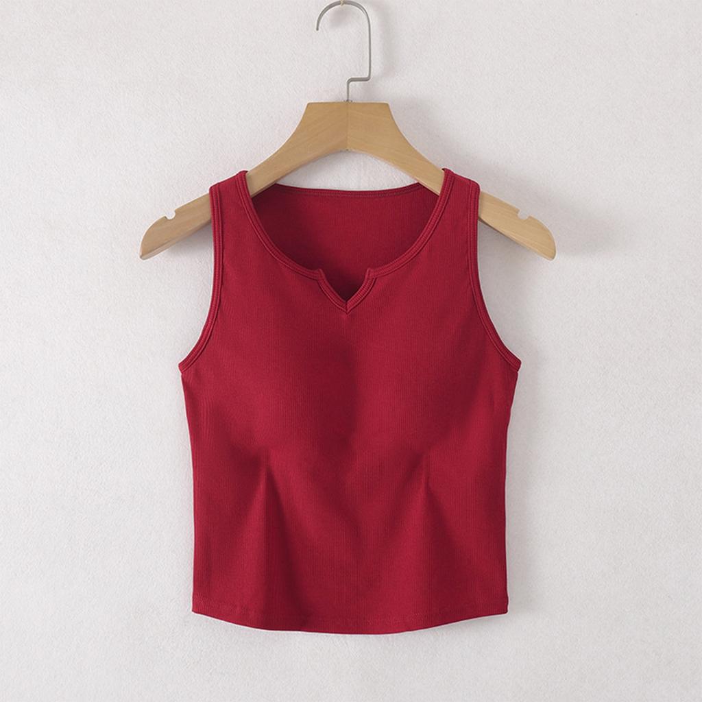 Ladies' Versatile And Sexy Camisole With Chest Cushion, Comfortable Inner Layer, Women's Top