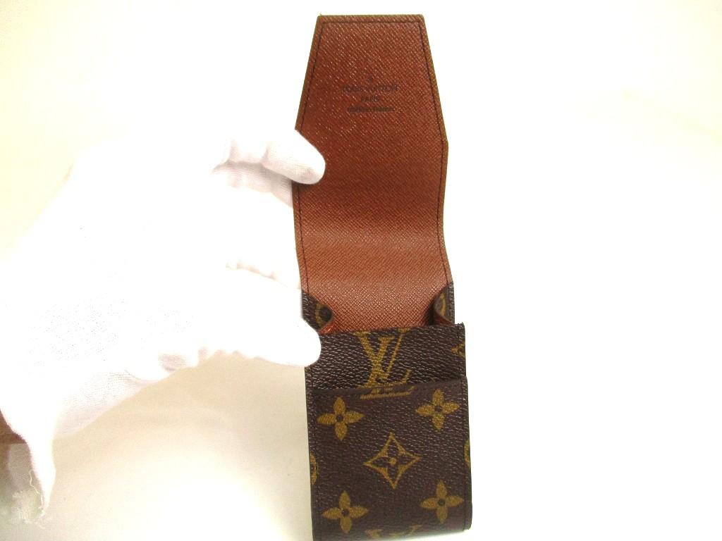 Authentic LOUIS VUITTON Monogram Leather Brown Cigarette Cases #a954 Refurbished