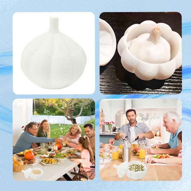 Чесночница Форма чеснока Сохранитель лимона Герметичный Сохранитель свежести лимона Для картофеля Имбиря Лука Сыра Шпината Салата Супа