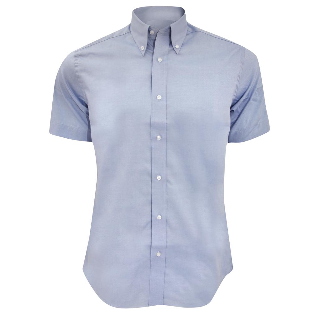 Kustom Kit Mens Short Sleeve Tailored Fit Premium Oxford Shirt
