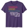 Unisex Grandad Knows Everything Funny Fathers Day Tshirt Tee Best Dad Ever Papafd