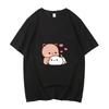 Bubu Dudu Print T Shirt Funny Anime Women Crew Neck Top Graphic Comic Manga Unisex Summer Clothes Women Clothes
