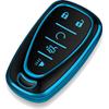 Tukellen for Chevrolet Key Fob Cover Special Soft TPU Key Case Key Shell Compatible with 2016-2024 Chevy Blazer Bolt EV Camaro Cruze Equinox Malibu