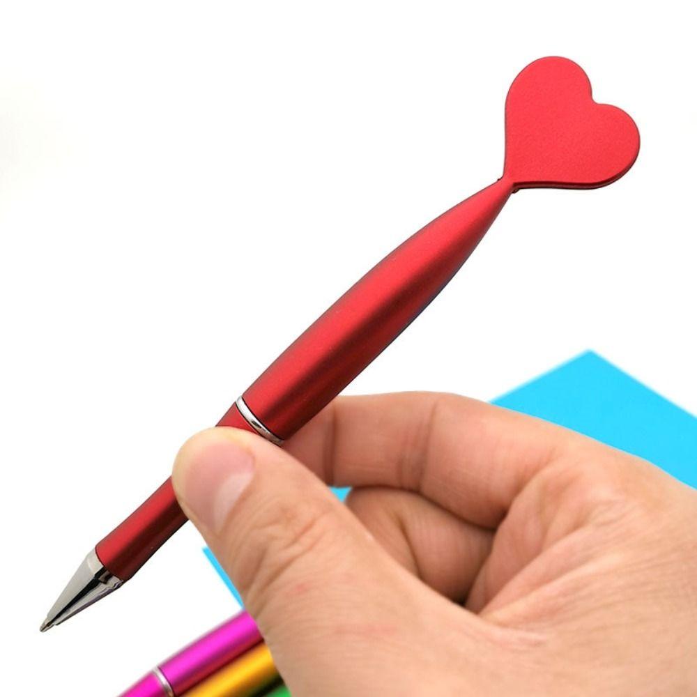 Креативная шариковая ручка с гладкими гелевыми чернилами, роллерные ручки, кавайная ручка в форме сердца, рождественский подарок