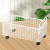 Rolling Book Cart Bin Storage Utility for Files Schoolbag Daily Items