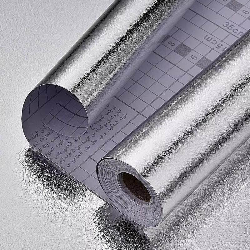 Oil Resistant Stickers Waterproof And Cabinets Stoves Aluminum Foil Paper Kitchen High Temperature Resistant Wall Stickers