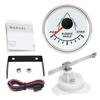 ZMFJH Boat Yacht 52mm Rudder Angle Indicator Gauge with Rudder Angle Sensor 0-190 ohm Rudder Angle Gauge Red Backlight 12V 24V